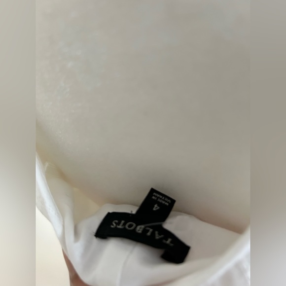 Talbots Cotton A line Sleeveless Dress White size 4 - Picture 2 of 8